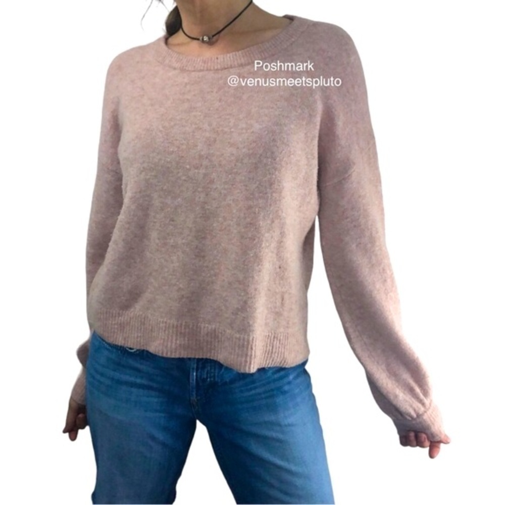 Madewell Wool Alpaca Sweater Sz XXS Oversized Pullover Balloon Sleeve Crewneck